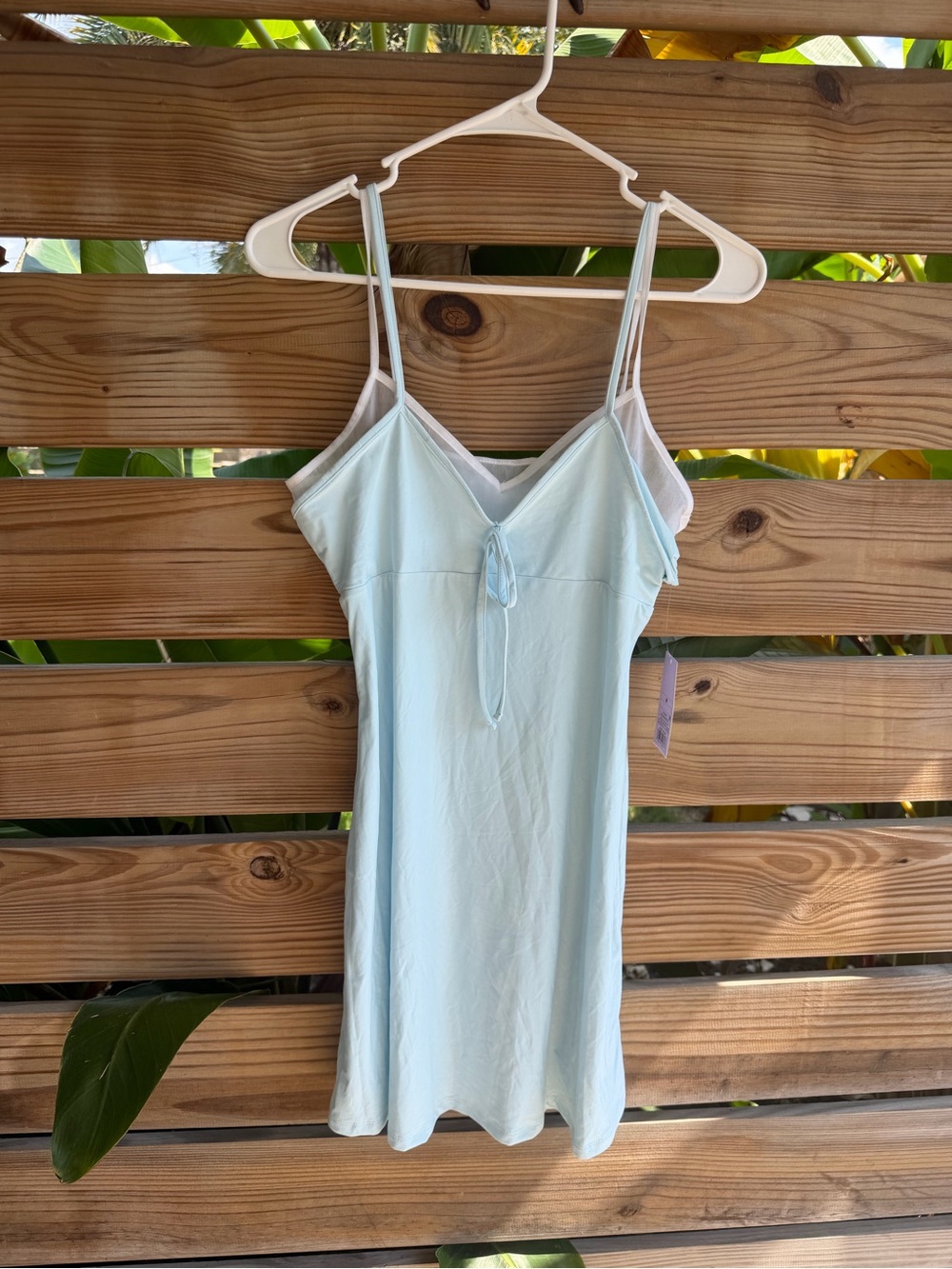 wild fable Pale Blue Slip Chemise with Tie Front